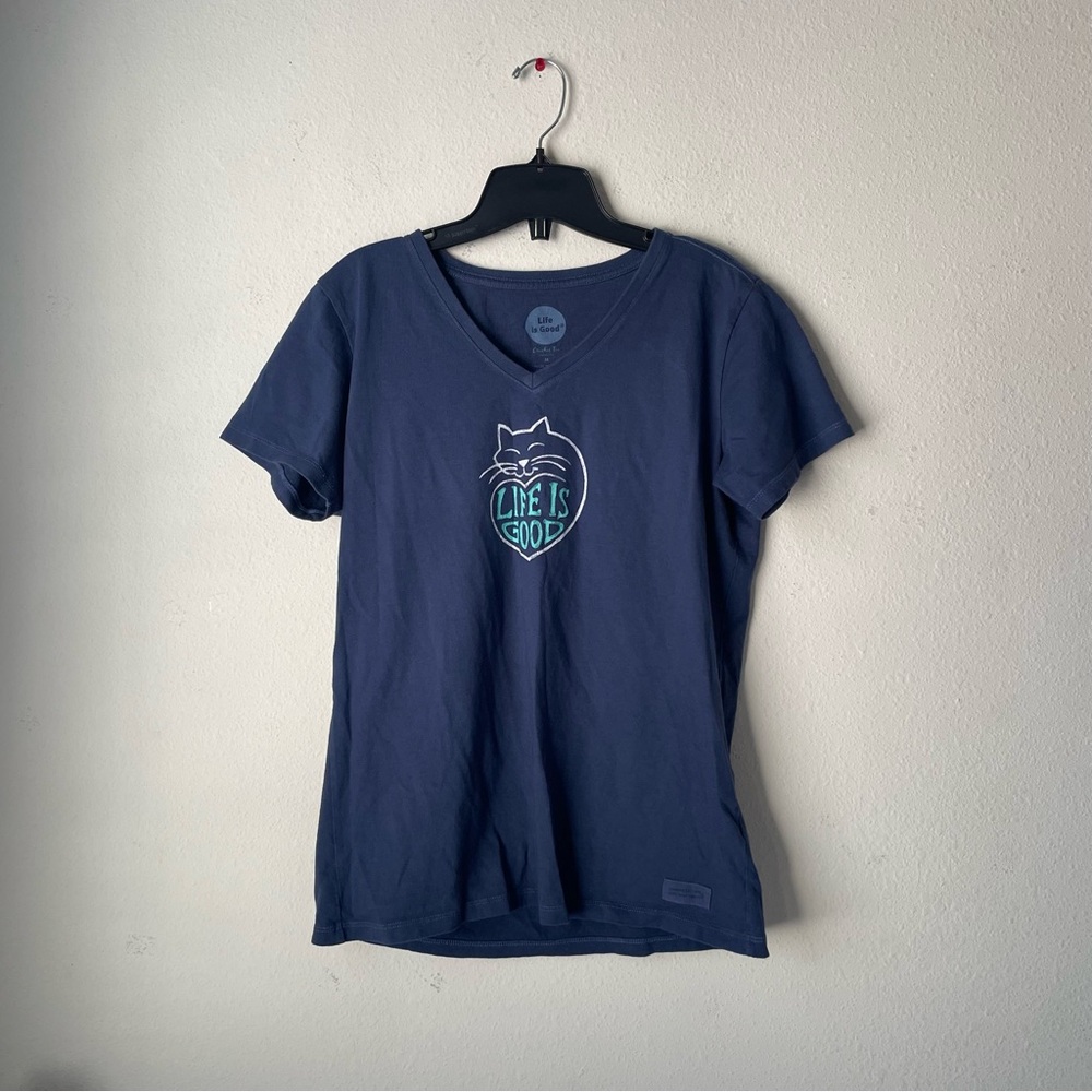 Life Is Good Cat Tee